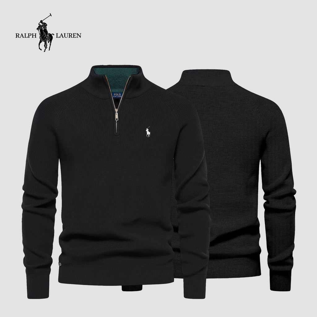 Zipped Collar Sweater R&L + Free Watch